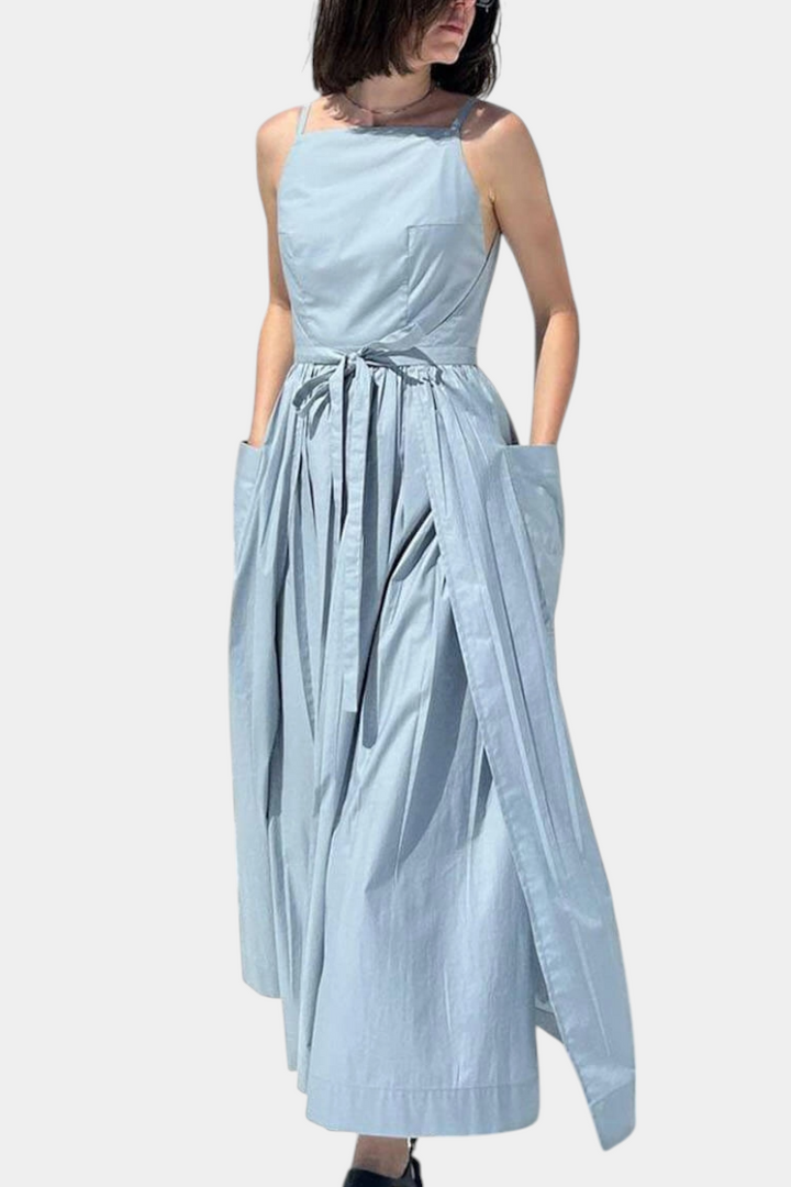 Maëlle™ | Robe fluide à superposition ceinturée avec poches oversize