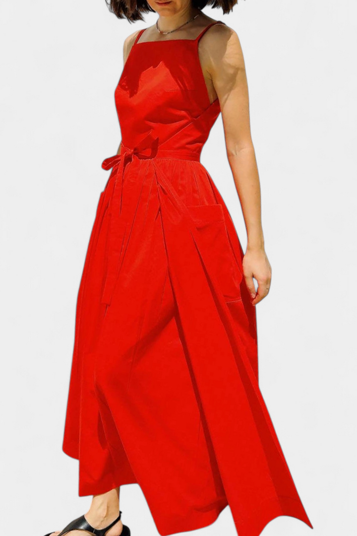 Maëlle™ | Robe fluide à superposition ceinturée avec poches oversize