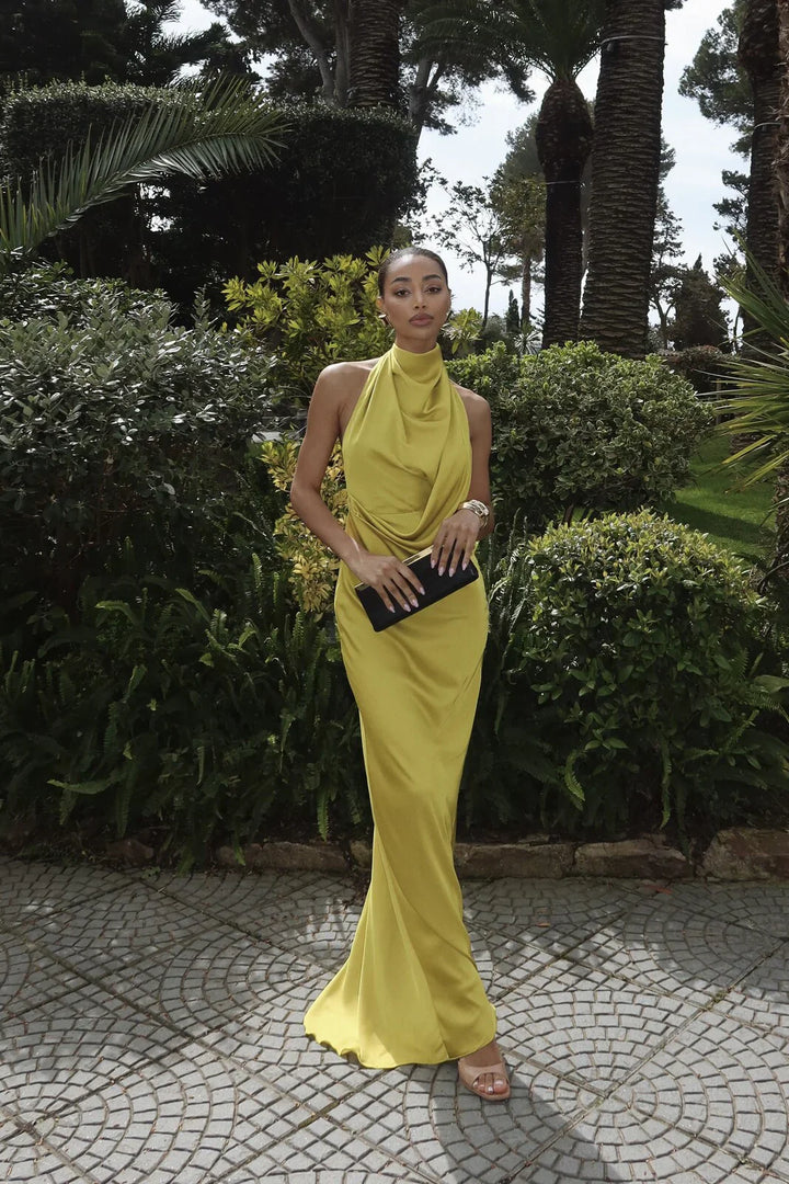 Robe Coucher de Soleil en Satin