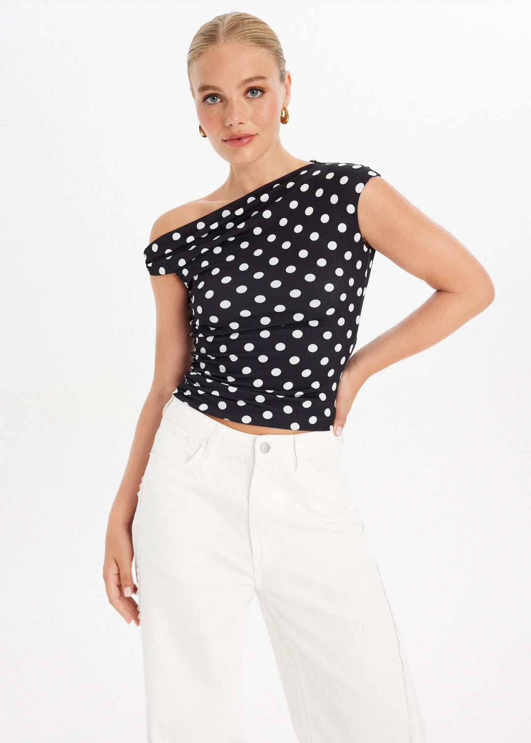 Polkadot™ | Top asymétrique à pois