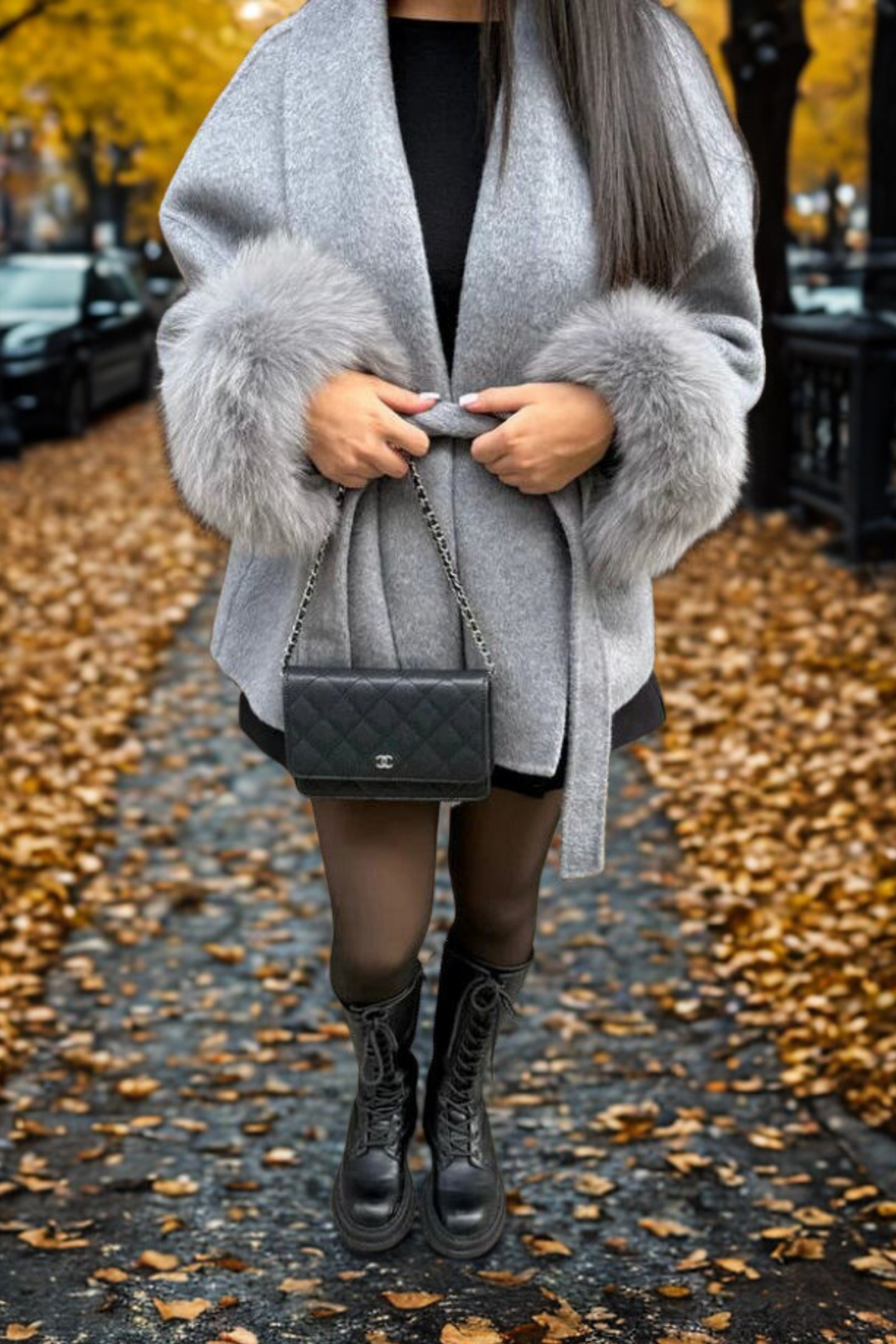 Manteau Fourrure Manche