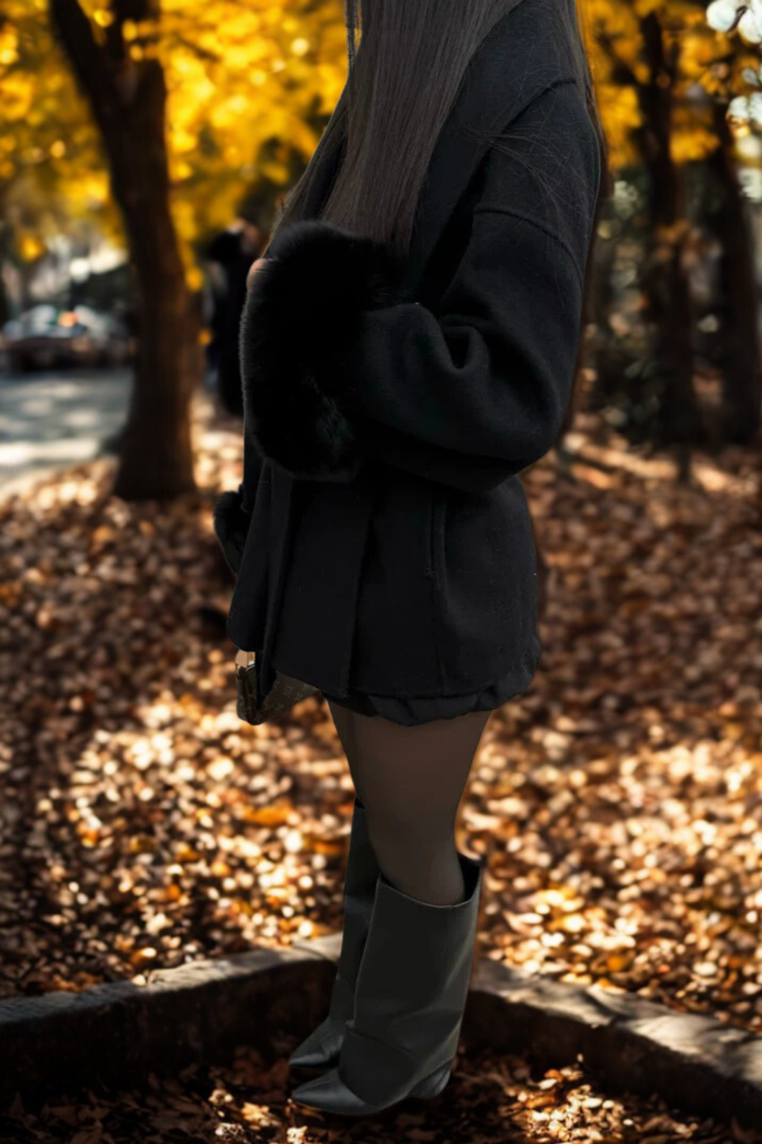 Manteau Fourrure Manche