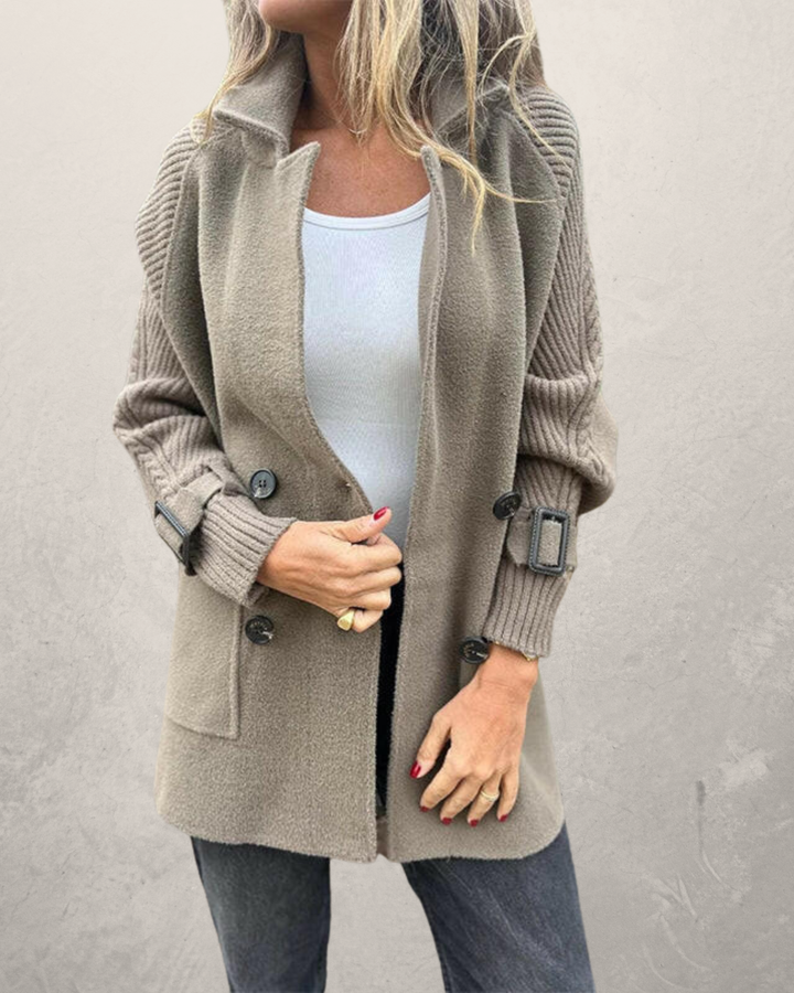 Liora™ | Gilet long Cozy Chic avec capuche