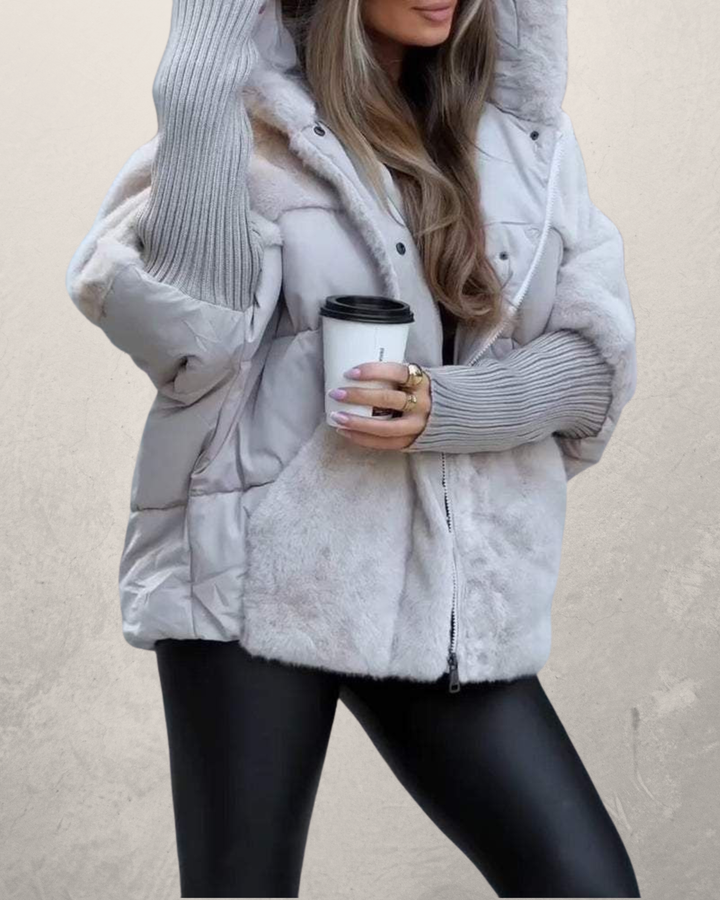Liora™ | Gilet long Cozy Chic avec capuche