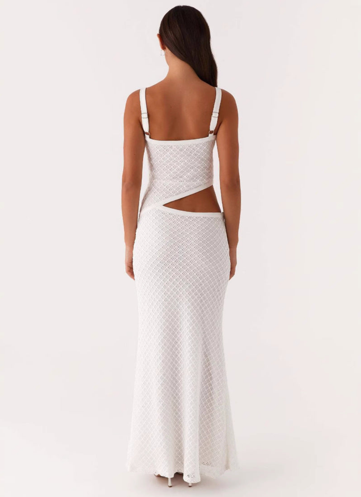 ALYA | ROBE MAXI EN MAILLE AJOURÉE D'ÉTÉ