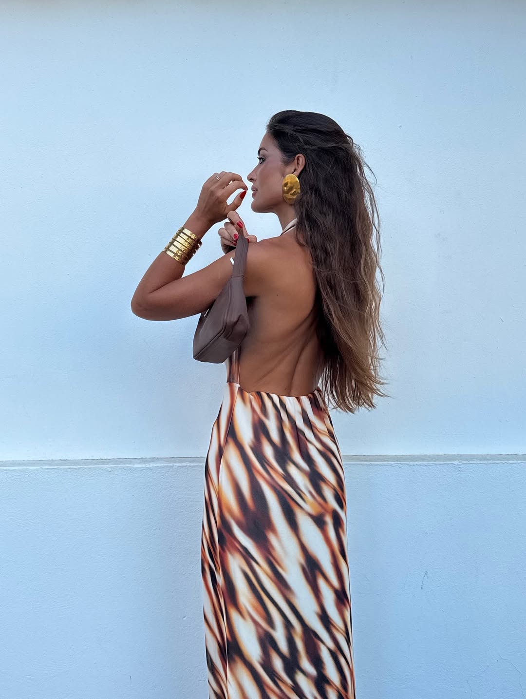 Aurora™ | Robe Longue Dos Nu en Tissu Doux et Léger