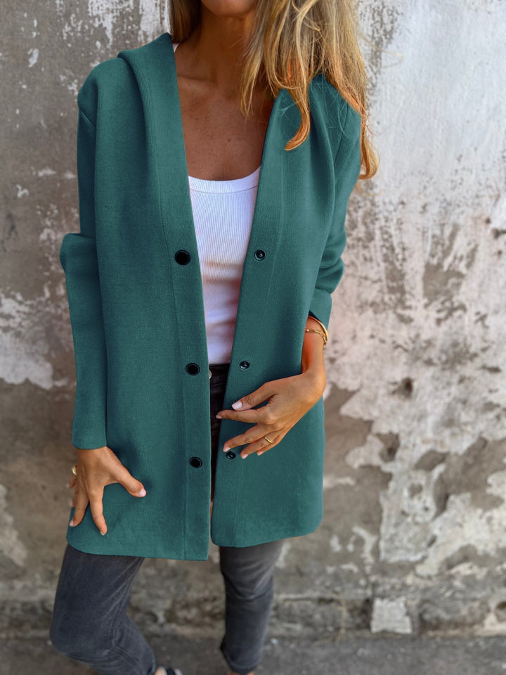Liora™ | Gilet long Cozy Chic avec capuche