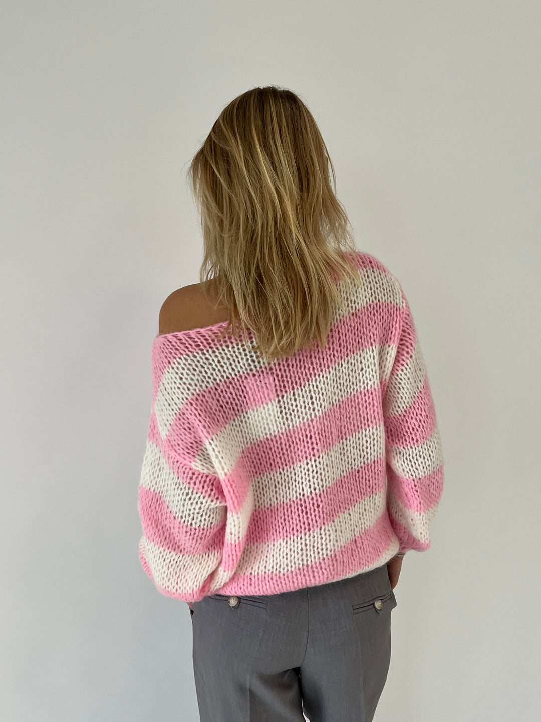 AMÉLIE | PULL OVERSIZE EN TRICOT RAYÉ